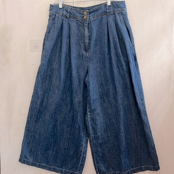 Wrap London Denim - WRAP London Wide Leg Cropped Jeans 8